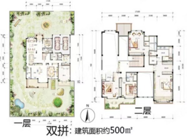 2000平院子 独栋别墅 大溪谷