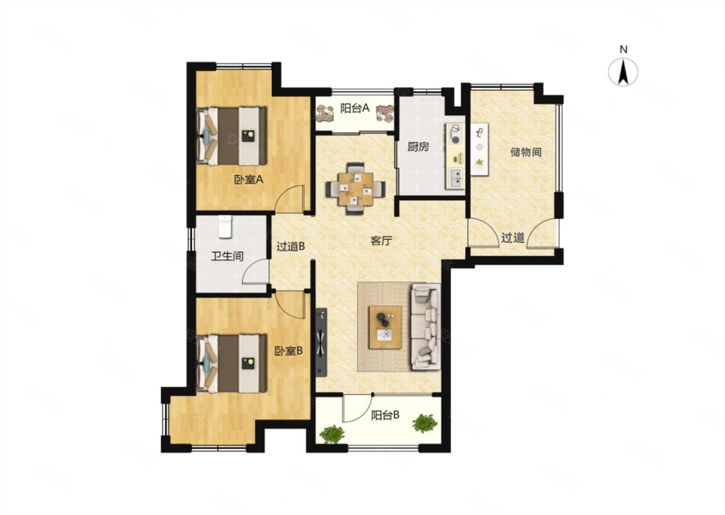 万科城市花园二期送十平面积业配套成熟交通便捷刚需小三居