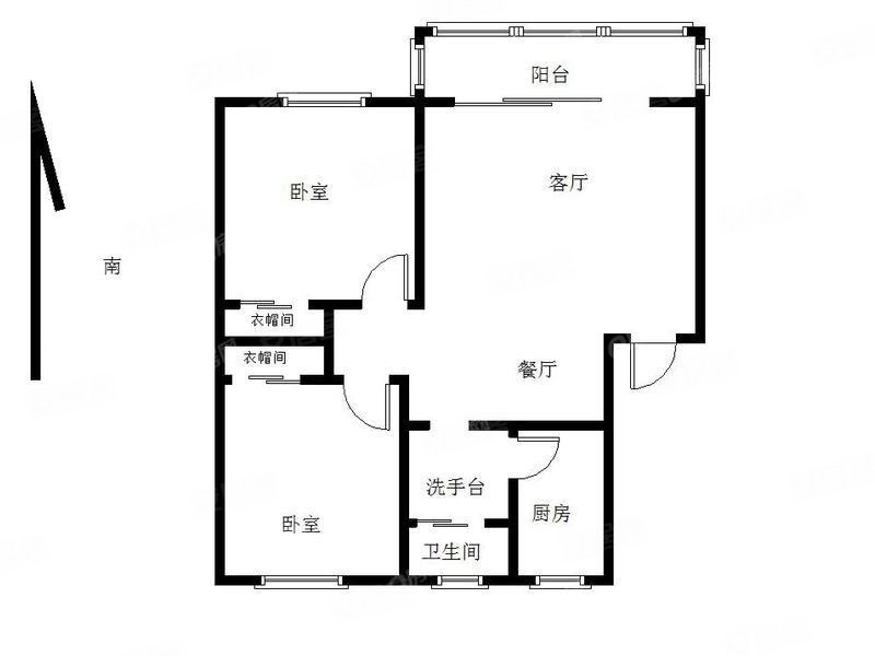 盛世名城桂竹苑2室2厅1卫88.11㎡南168万