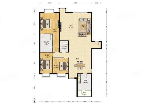 北京朝阳朝阳公园棕榈泉国际公寓棕榈泉精装修3居随时看房紧邻公园