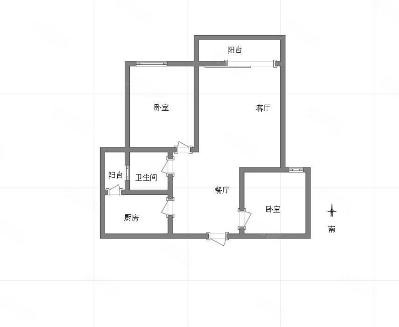 黄龙花园2室2厅1卫65㎡南71万