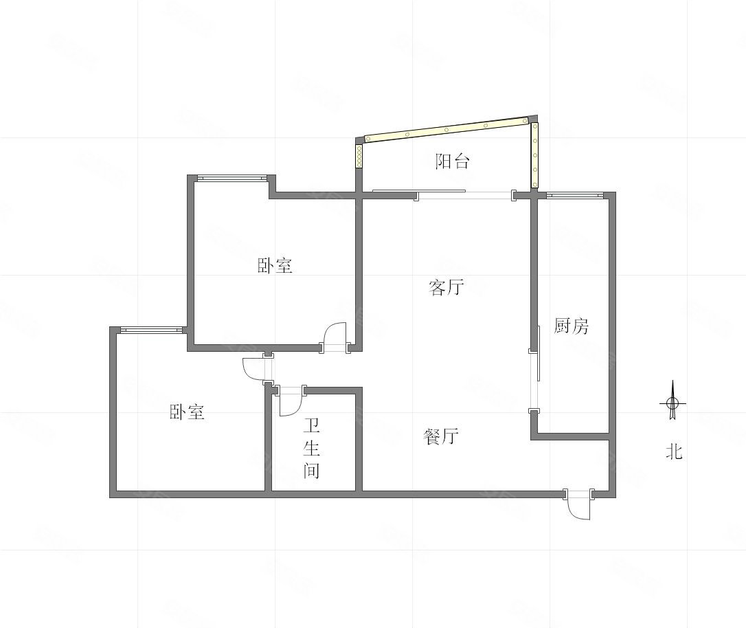 洋世达南滨特区2室2厅1卫86㎡南北150万