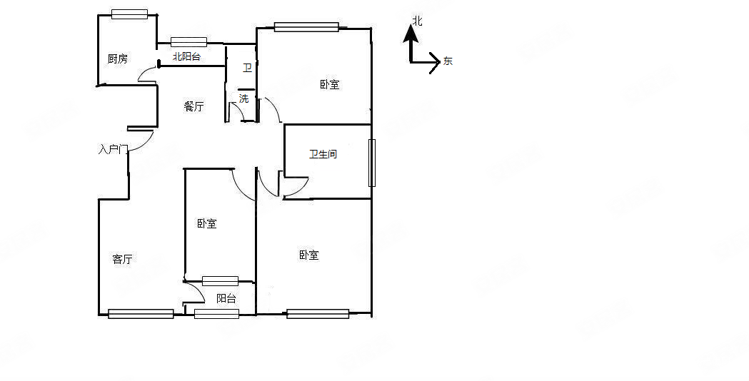 晨晟世纪城(北区)3室2厅2卫143.9㎡南北86.6万