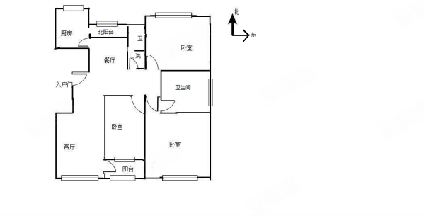 晨晟世纪城(北区)3室2厅2卫143.9㎡南北86.6万