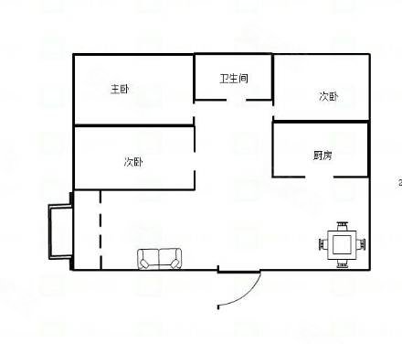 福海园3室2厅1卫112㎡南北69万