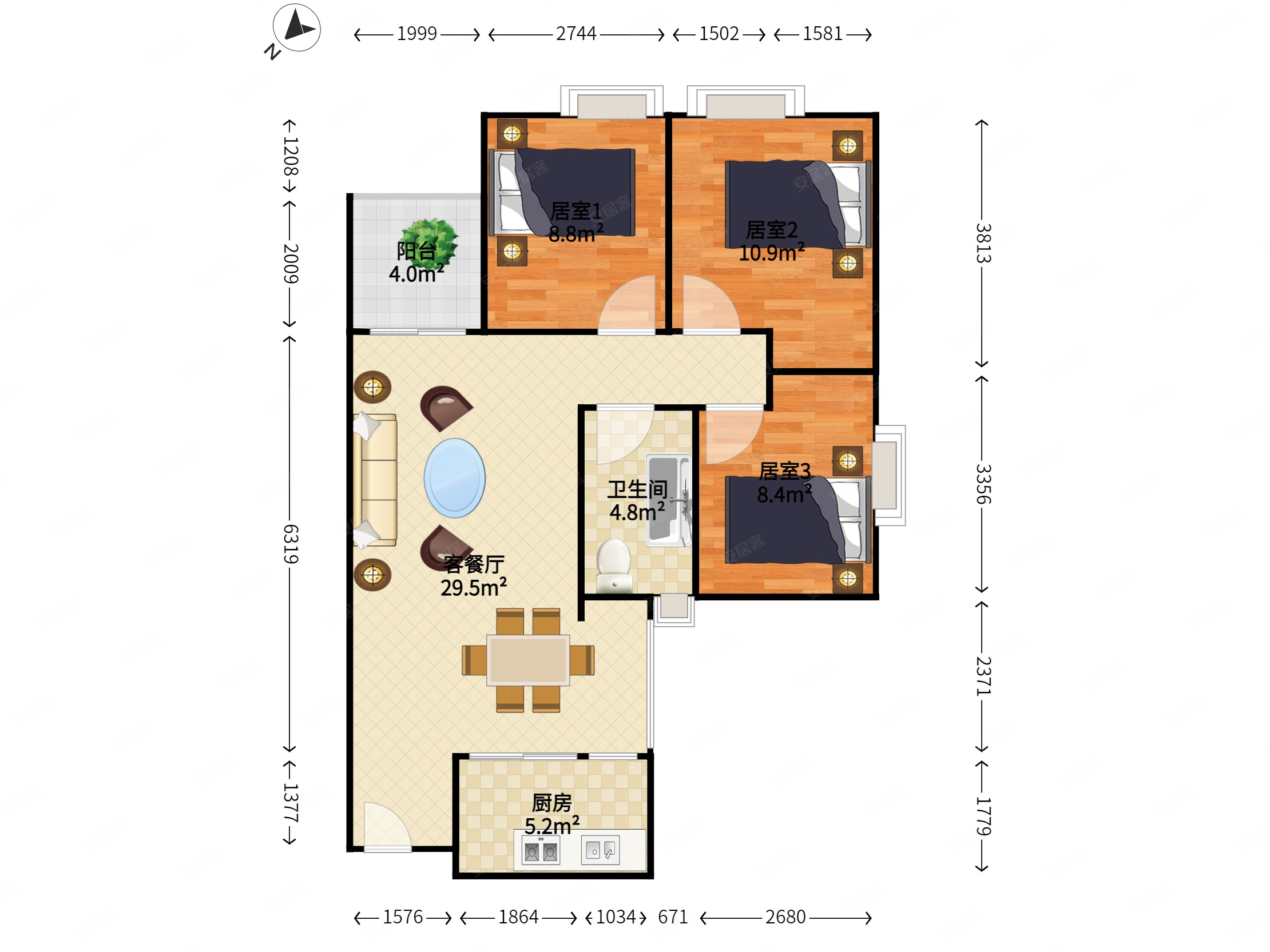 业主急卖,总价低的一套,安静户型,看房联系我,侨香村二手房,1020万,3