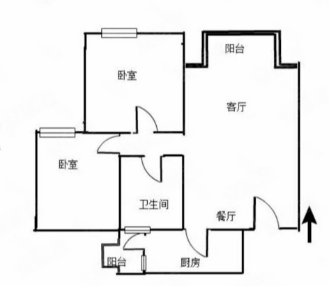 水榭金帝2室2厅1卫80㎡南北25.8万