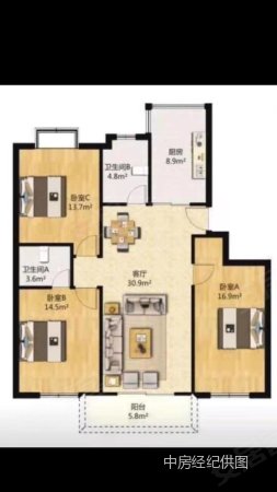 人民西村2室1厅1卫68㎡南北70.6万