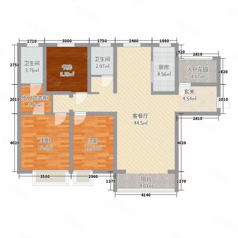 三里庄花园小区3室2厅1卫114.98㎡南92万