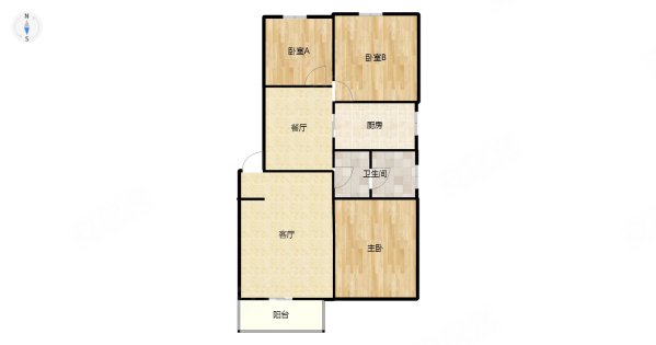 利玛雅苑3室2厅1卫98.38㎡南106万