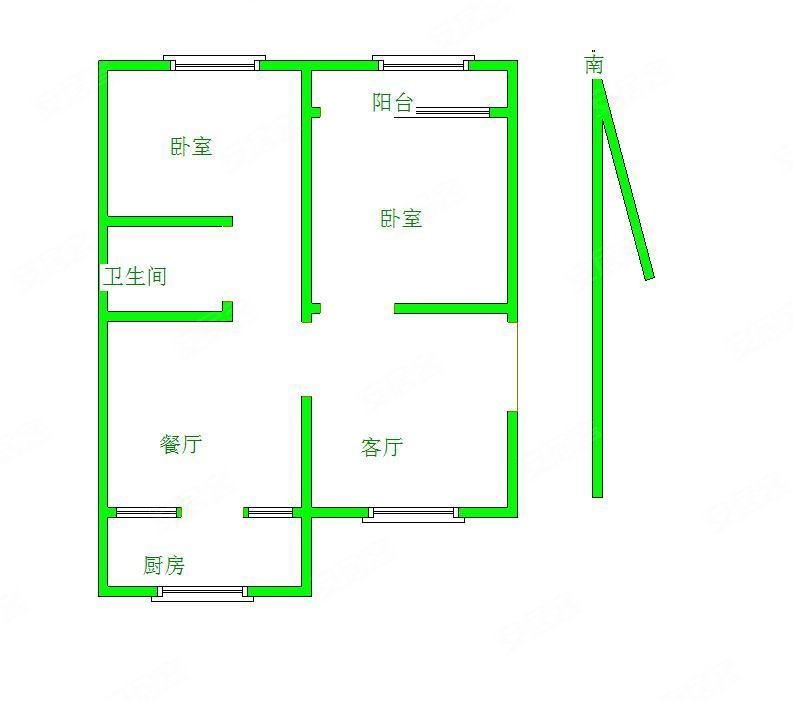 花园里兰园3室1厅1卫117㎡南北92.5万