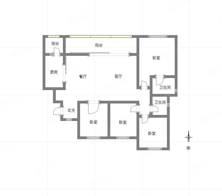 蓝光悦江府(一期)4室2厅2卫127.21㎡南138万