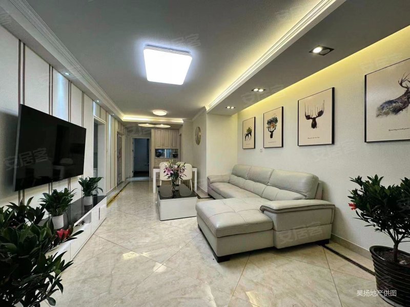 带花园 豪华装修 有车位 拎包入住,新城旭辉府二手房,185万,3室2厅,1