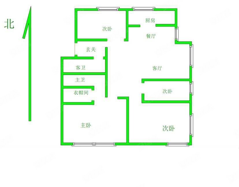 K2玉兰湾3室2厅2卫121.03㎡南北150万