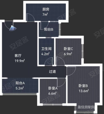 今都王府3室2厅2卫104.88㎡南北38.18万