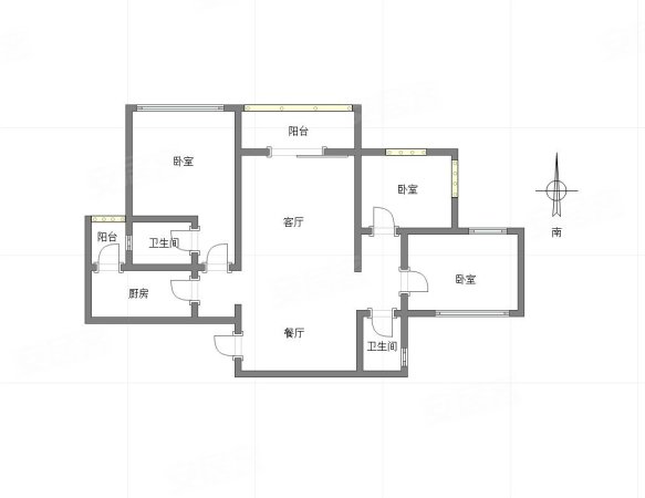 鲁能泰山7号十八街区3室2厅2卫83.45㎡东南115万