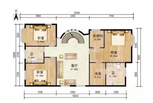 丽斯花园别墅5室3厅4卫275㎡南北2899万