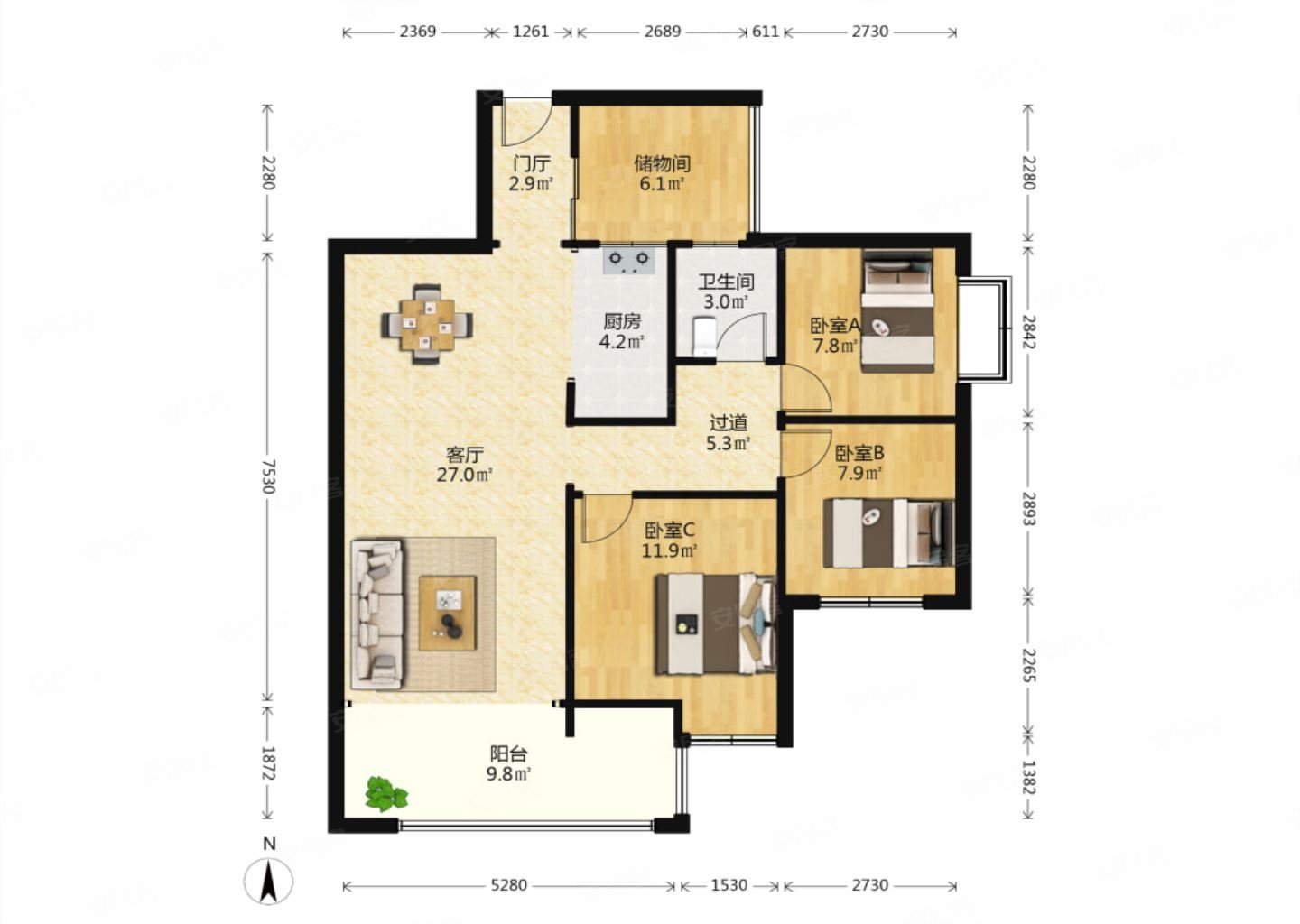 恒大华府旁温馨花园电梯精装3房文华分笑万象城人民医院万达