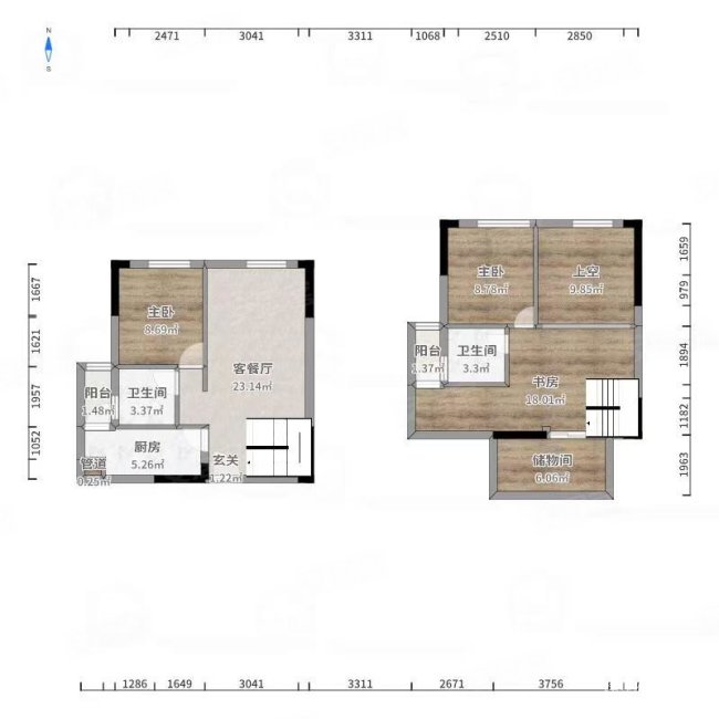 保利中惠悦城(商住楼)2室2厅2卫64.21㎡东45万