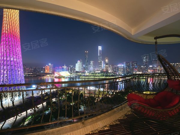 广州海珠广州塔珠江帝景苑珠江帝景克莱 高层 一线江景 豪装 领包入住