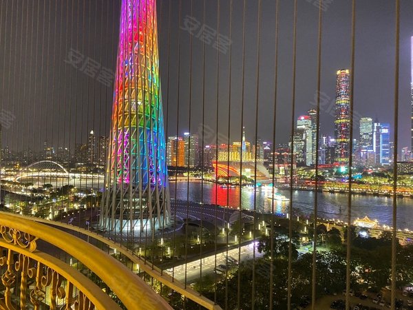 广州海珠广州塔珠江帝景苑广州三件套 这景也太美了 超大景观阳台