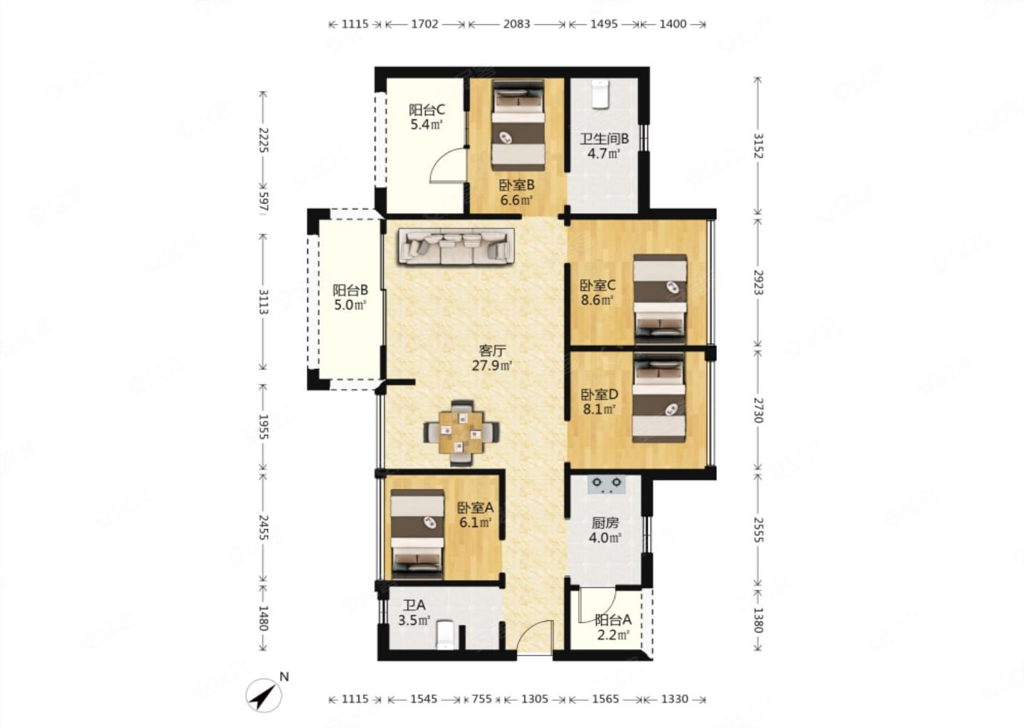 新上笋盘99万买龙光君悦华庭二期套四朝东南对中庭近地铁