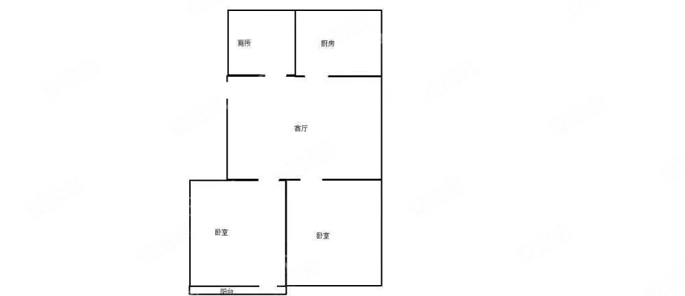 昌盛花园三期2室2厅1卫82.41㎡南北32.8万