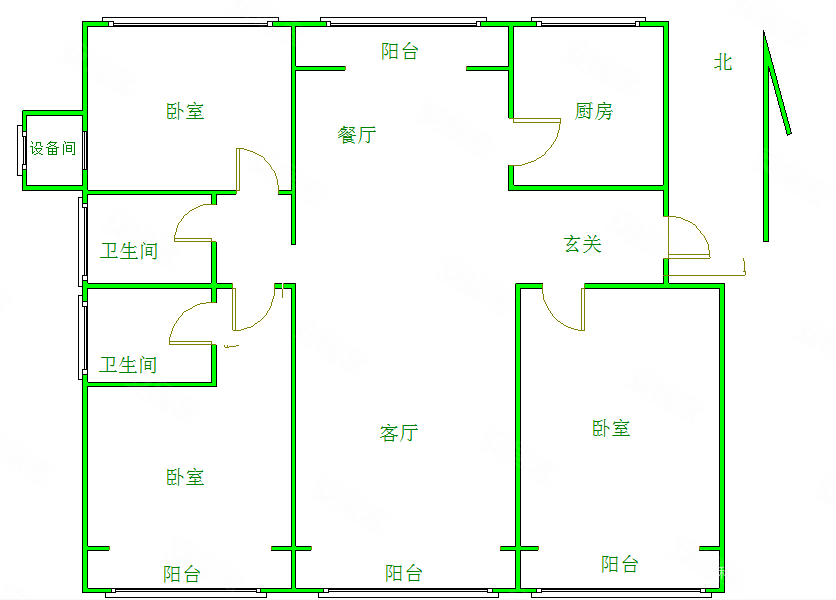 真实保证玉兰公馆3室