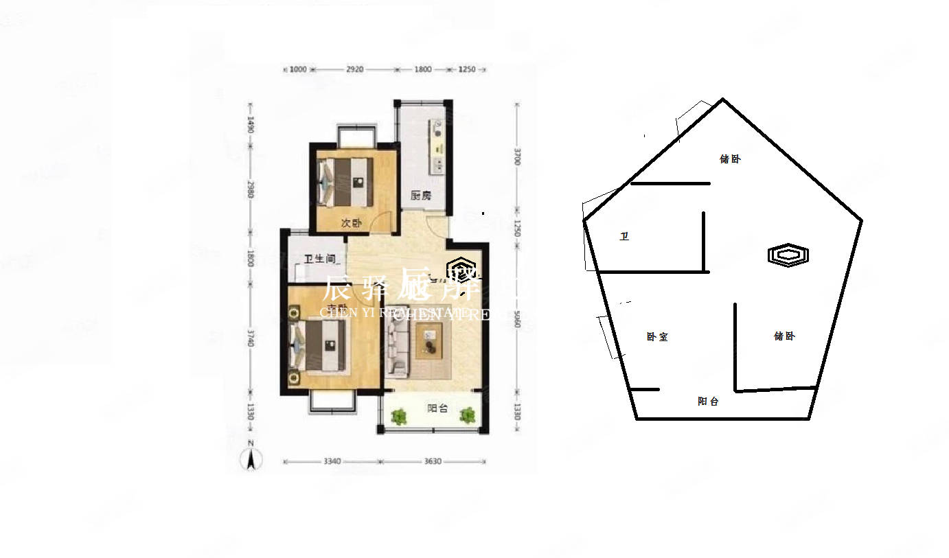 东旺名苑3室2厅2卫77.11㎡南北710万