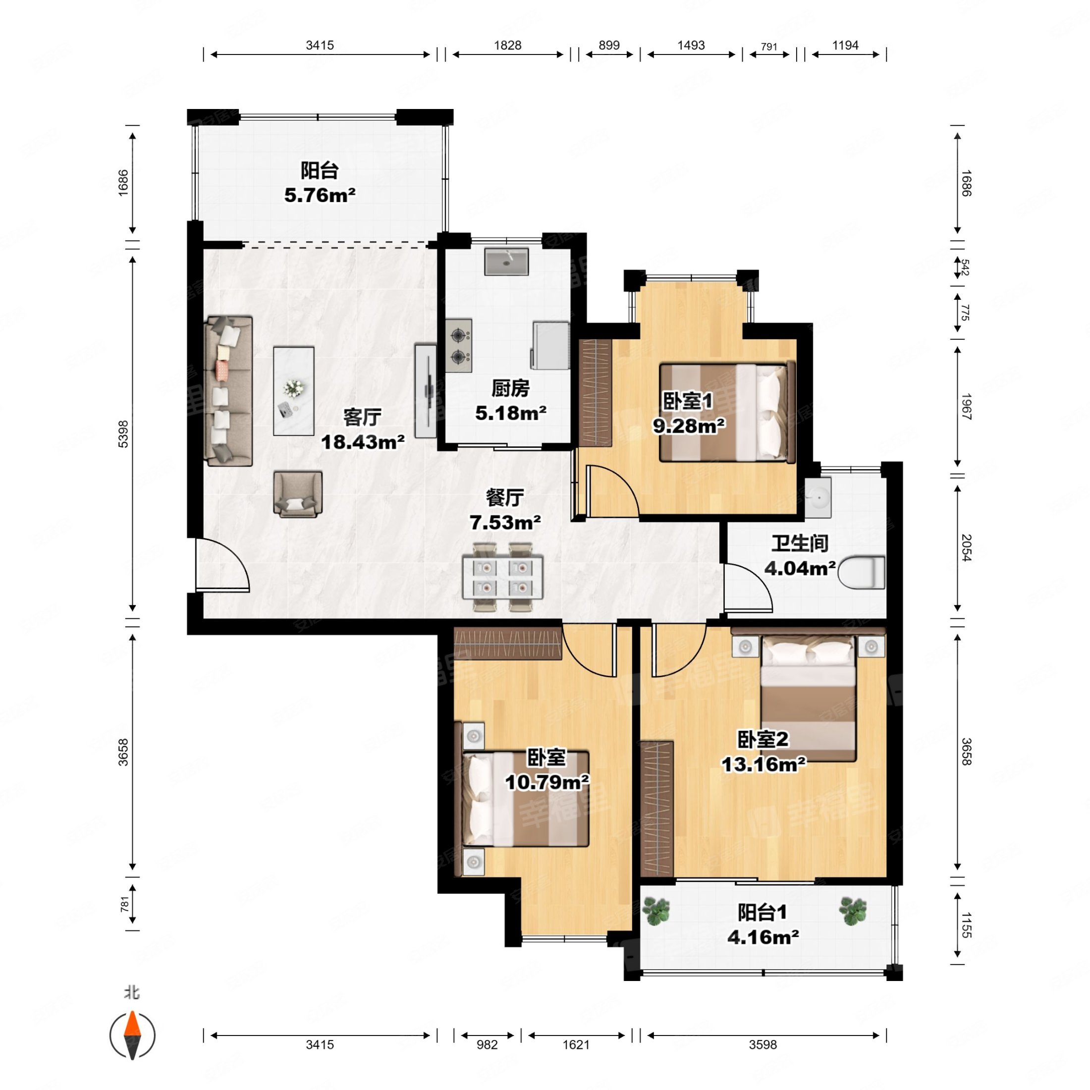 美林湾(西区)二手房,248万,3室2厅,2卫,105.41平米-福州安居客