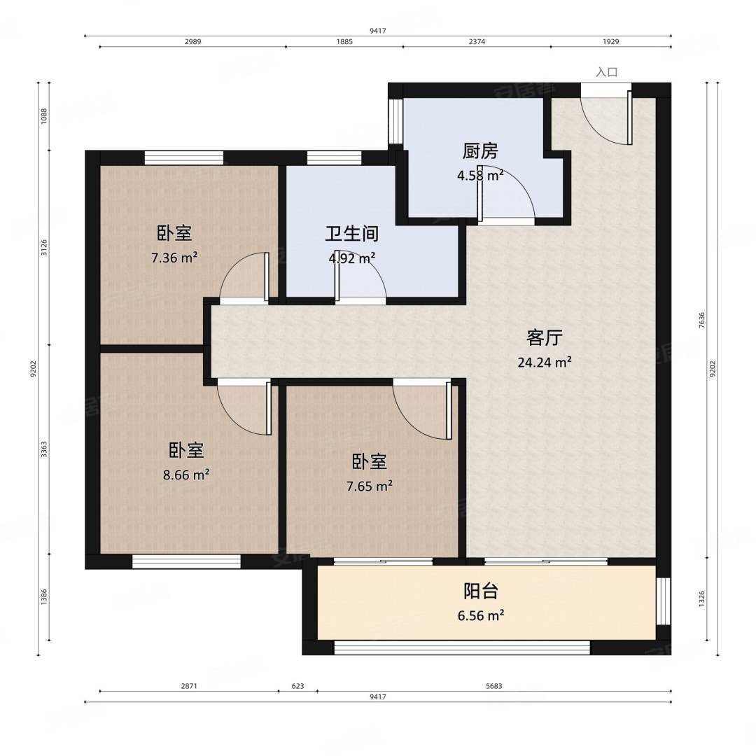 永威西郡奥体旁地铁口102万单价11400左右有钥匙