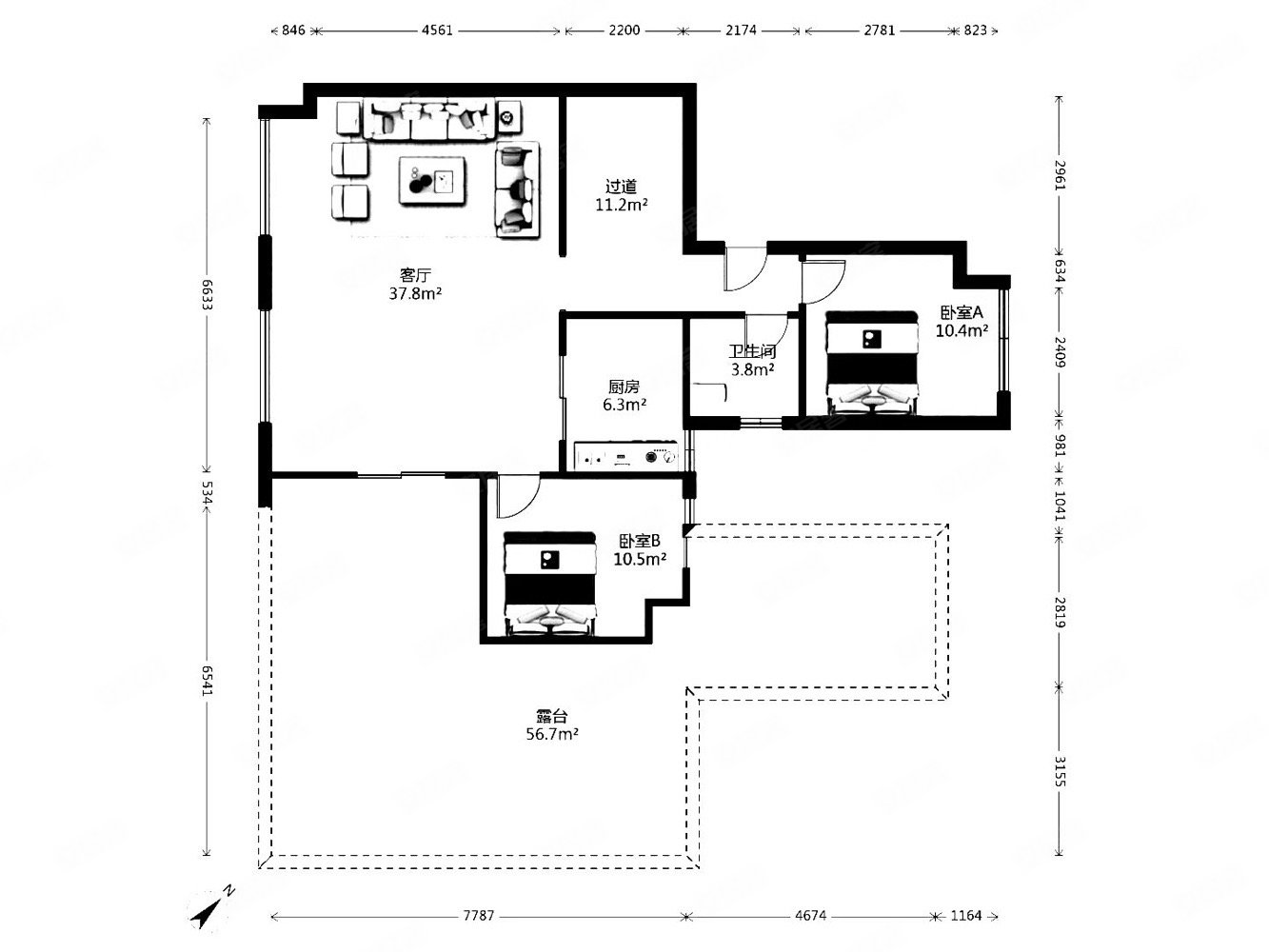 协信星麓原麓园4室2厅2卫134㎡南168万
