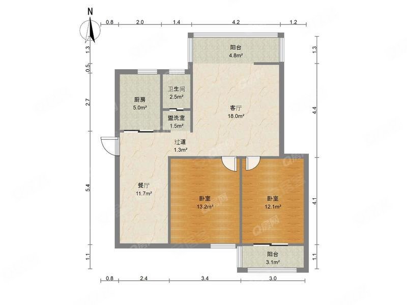 登云庭2室2厅1卫93.92㎡南135万