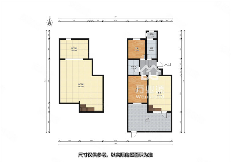 青果青城莹波苑2室2厅1卫88.86㎡南北110万