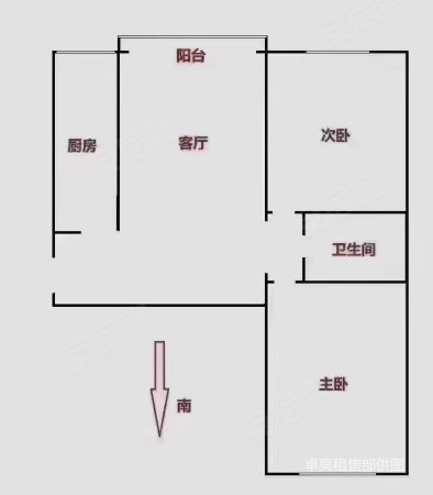 怡和世家2室1厅1卫87.35㎡南北345万