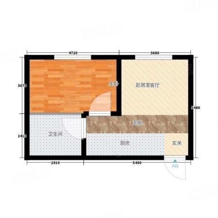 礼让街1号小区1室1厅1卫45.5㎡西北24万