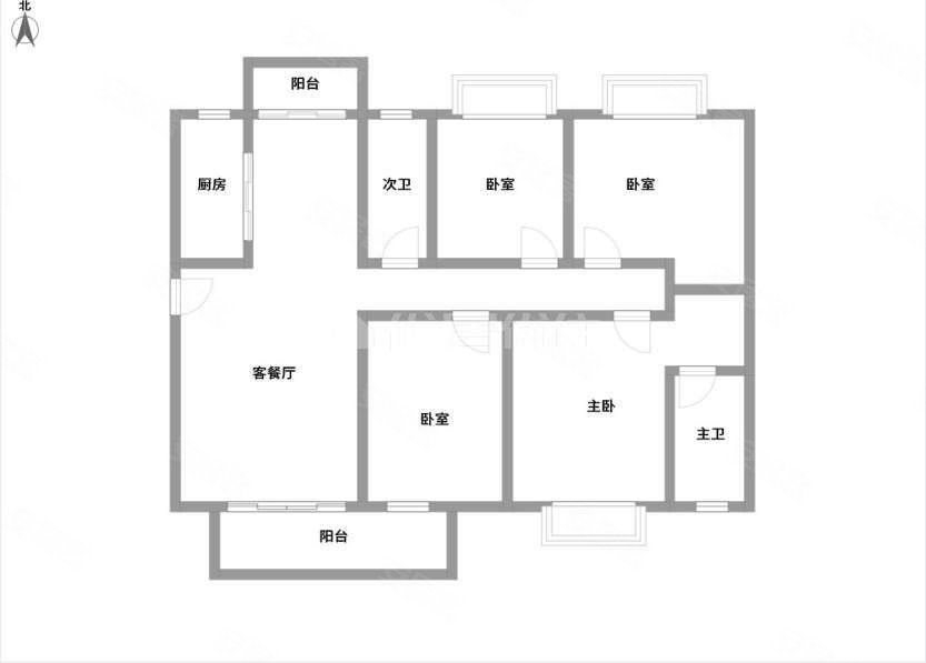 洋浦星4室2厅2卫135㎡南北159.8万