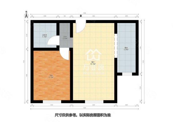 远洋城滨尚花园1室1厅1卫75㎡南76万