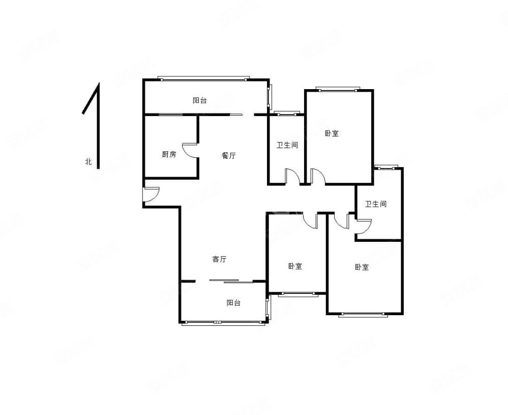 建业春天里(川汇)3室2厅2卫134㎡南北72万