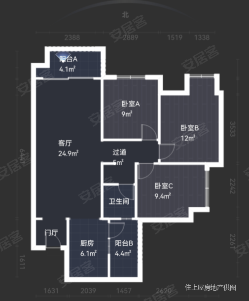 高新区西永华润润西山次新小区三室低楼层