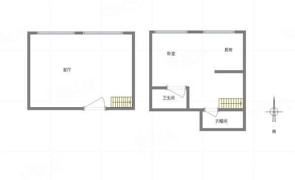 九龙坡华宇时代星空(商住楼)2室1厅1卫37.34㎡东61万