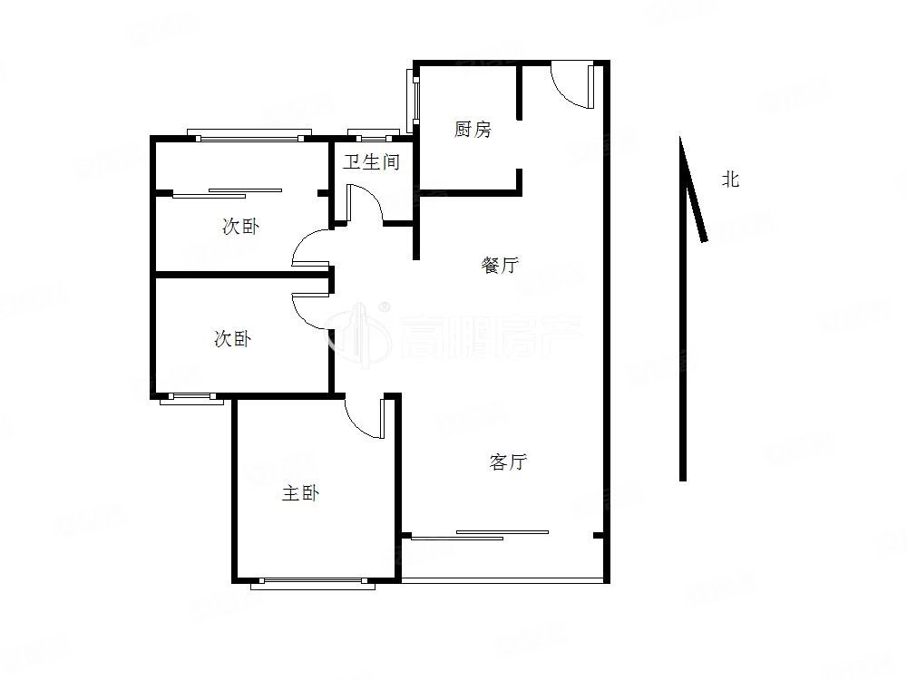 联发欣悦学府3室2厅1卫81.51㎡南100万