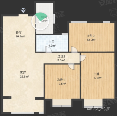 春江明月3室2厅1卫104㎡南250万