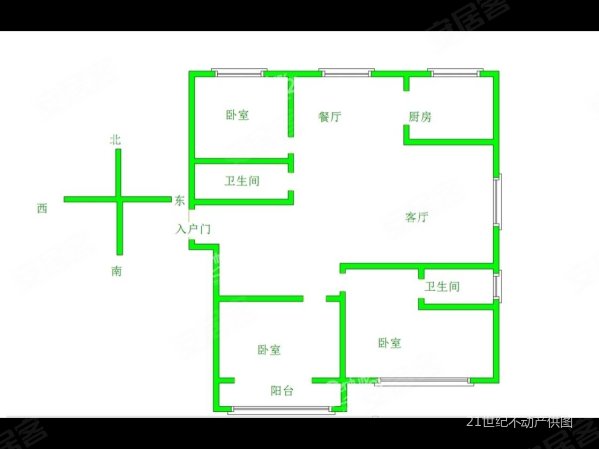 华夏时代花园3室2厅2卫138㎡南北102万