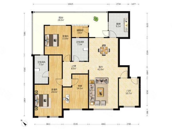 武汉天地洋房 前庭后院50平 入则宁静 出则繁华 老证