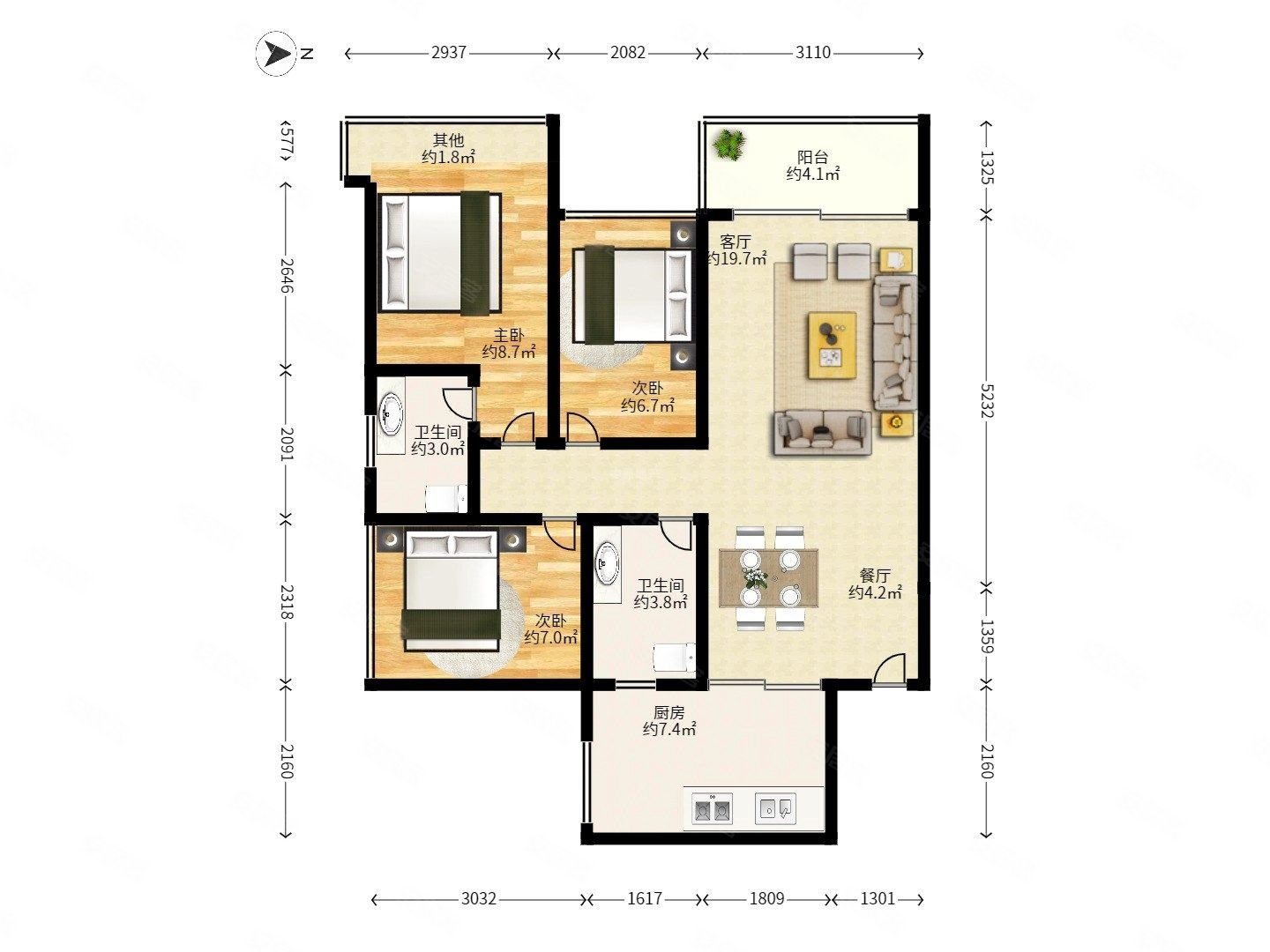 业主急出 价格可谈 少于市场价60w 满五年,深业东岭二手房,0万,3室2厅