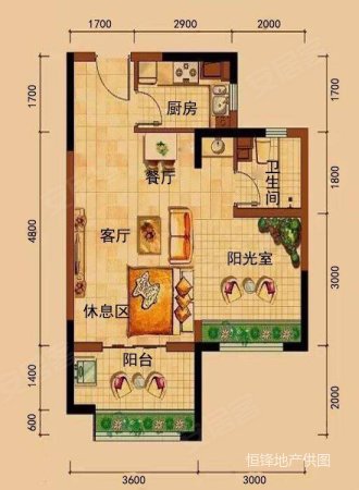 正升华府 公寓看花园 住宅70年产权 户型四正