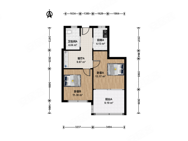 绿海家园 满五   南北通透 商圈成熟 小区绿化高 临地铁