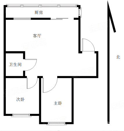 新怒江小区2室1厅1卫98.53㎡南北85万