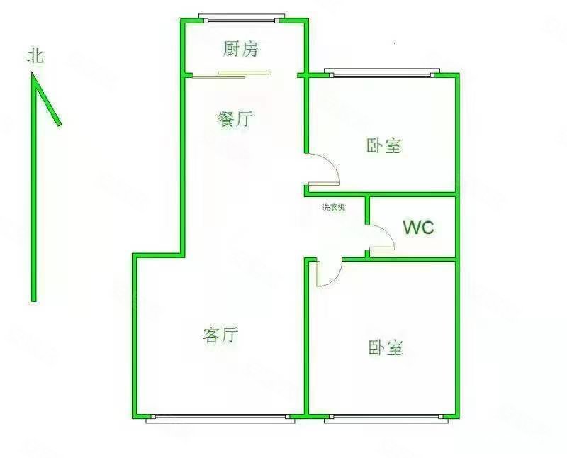 嘉木花园2室2厅1卫74㎡南北46.9万